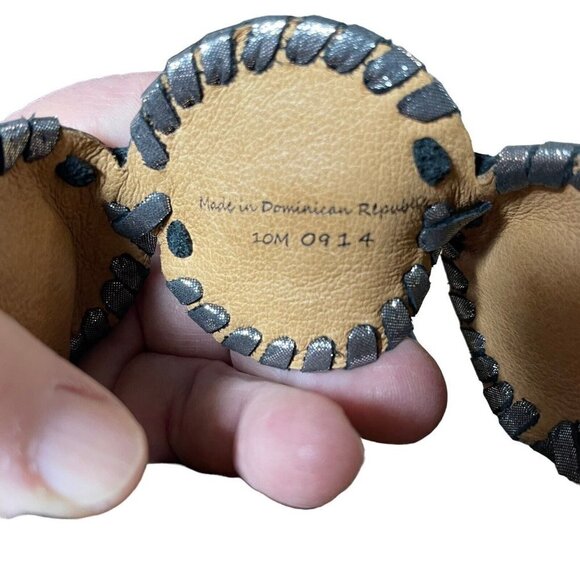 JACK ROGERS Luccia Slide Sandals‎ Silver Grey Metallic Women's Size 10M Wedges - Picture 9 of 13